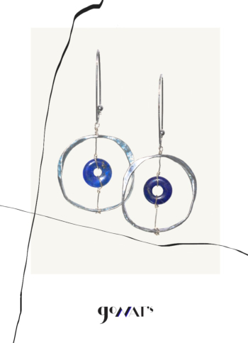 Dione Sterling Silver Earrings with Lapis Lazuli